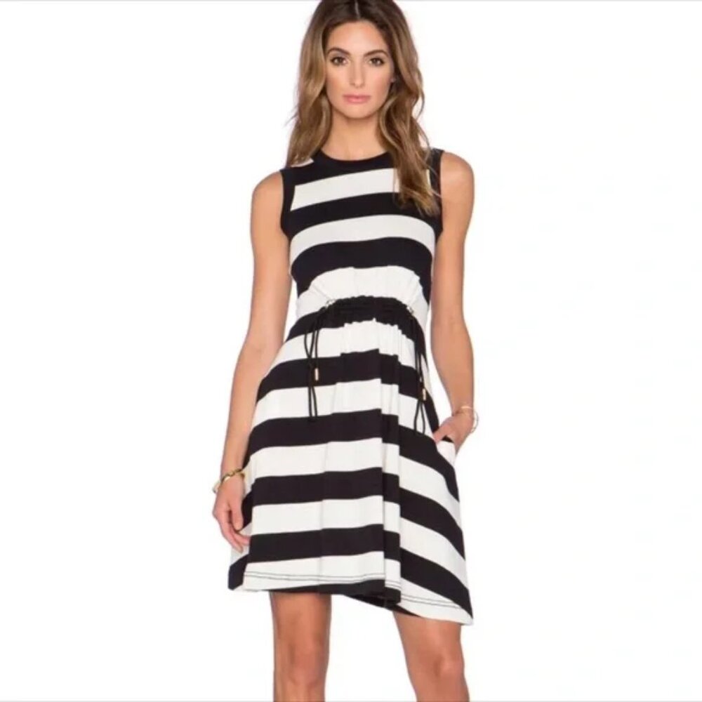 Kate Spade Black and White Striped Dress M